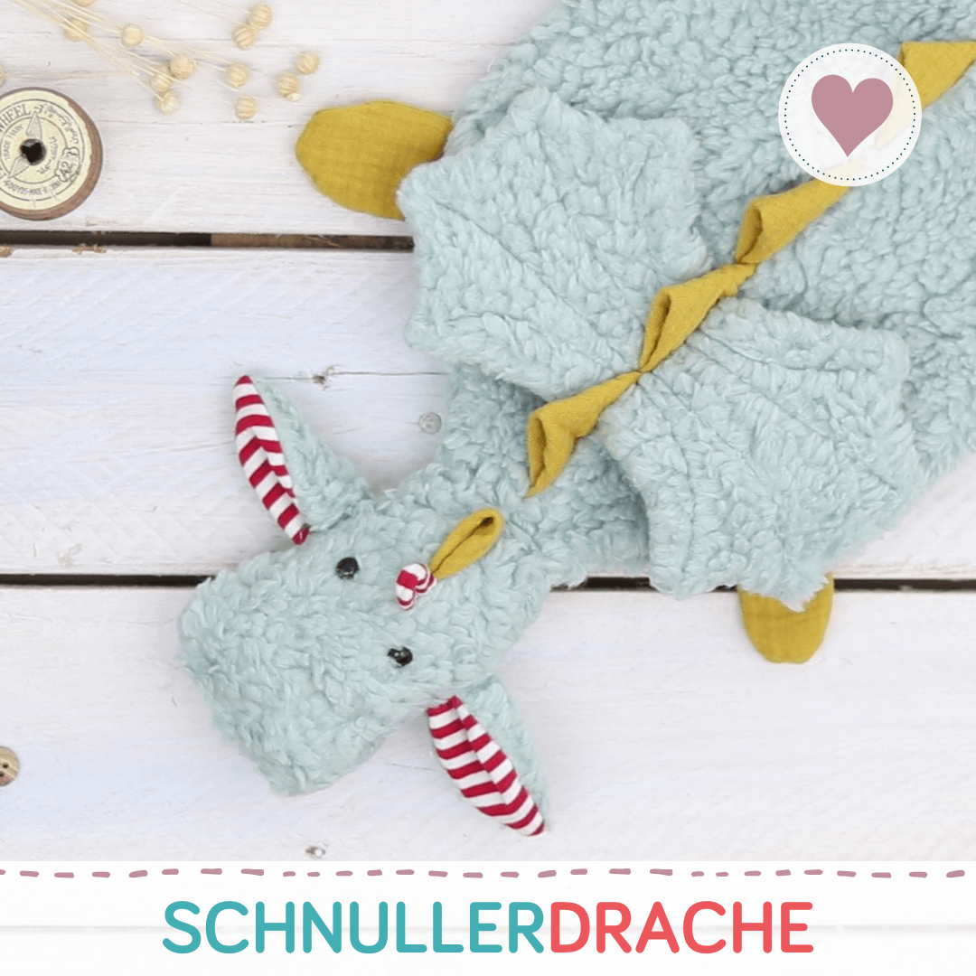 Schnullerdrache – Nähanleitung & Schnittmuster von Lange Hand
